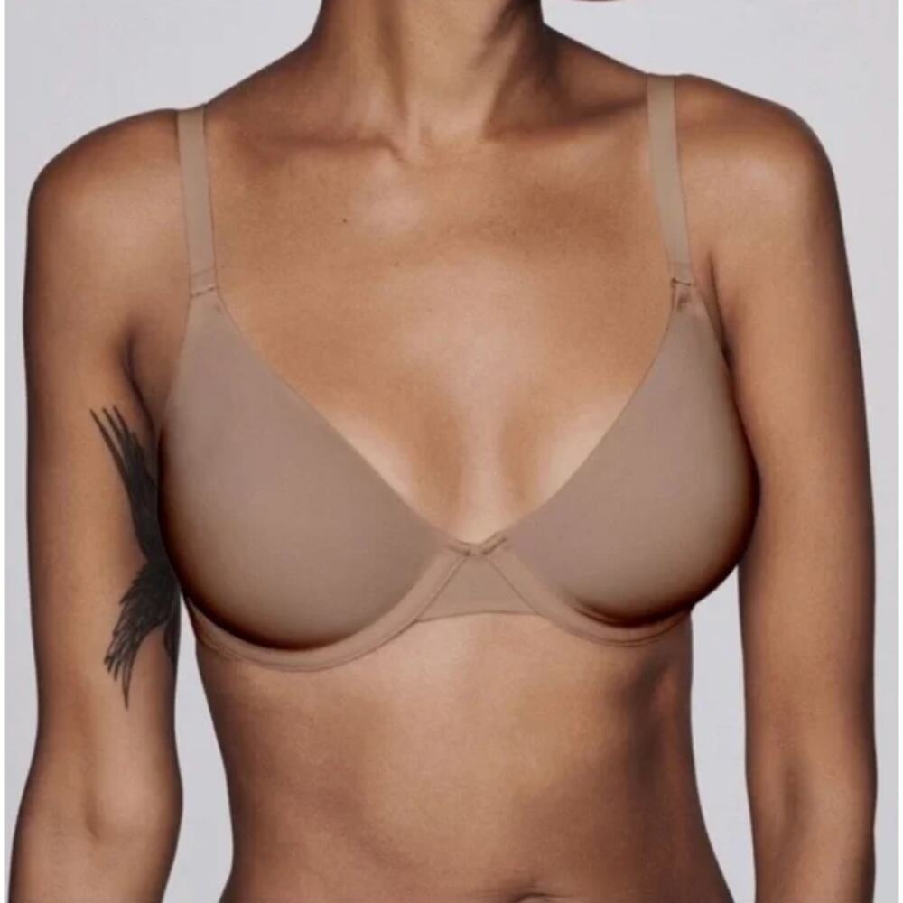 CUUP 34G brown underwire unlined triangle bra